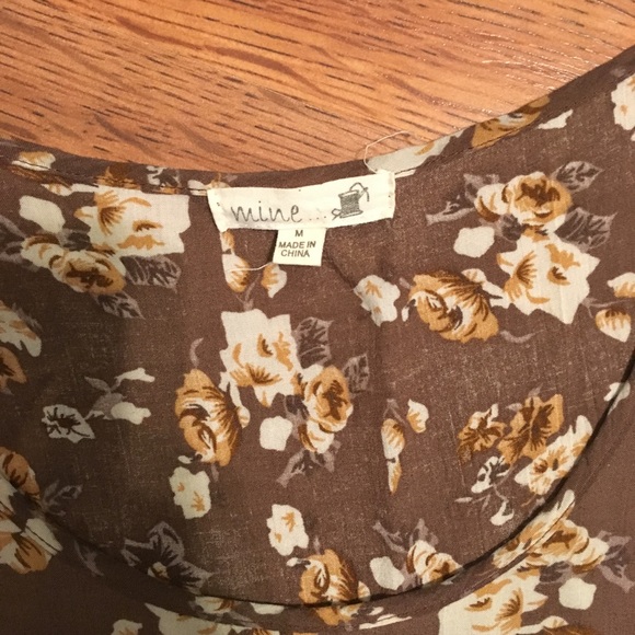 Mine Lace Floral Tank Top Blouse Medium - Picture 2 of 2